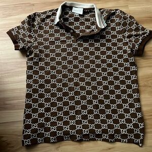 Gucci signature monogram Polo Brown